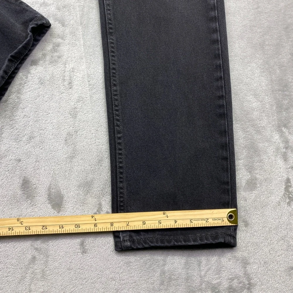 Levis 505 Regular Fit Straight Leg Jeans Faded‎ Black Mens Sz 34 Fits 32